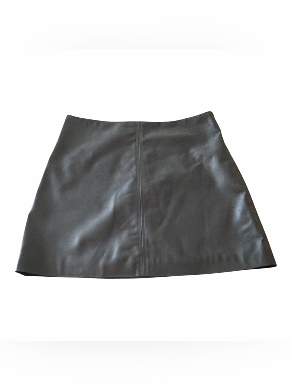 H&M Black Vegan Leather Mini Skirt Size 10